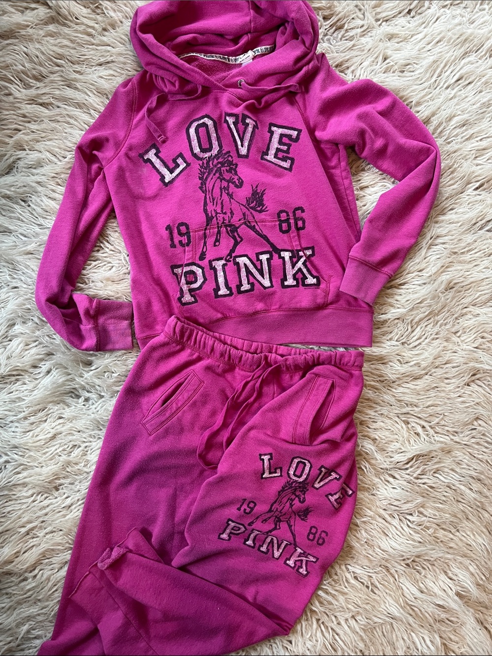 Love Pink Hoodie & Pants Set
